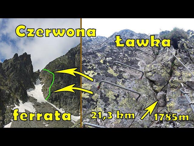 Czerwona Ławka - najtrudniejszy szlak -  Tatry Wysokie - cała ferrata