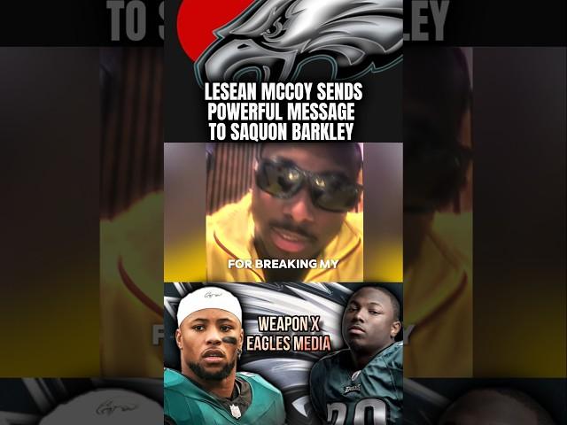 Eagles LEGEND Lesean Mccoy "SENDS A MESSAGE" To Saquon Barkley After Record Setting Day