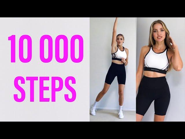 10000 Steps Indoor Workout / Calorie Burning/ Knee friendly, No Jumping, Cardio Walking Workout