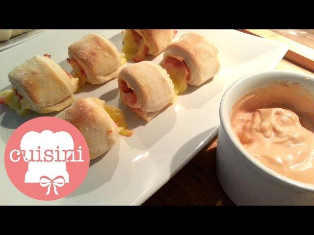 Pizzabrötchen & Snack Rolls mit Knoblauchdip selber machen | Rezept wie vom Lieferservice - CUISINI