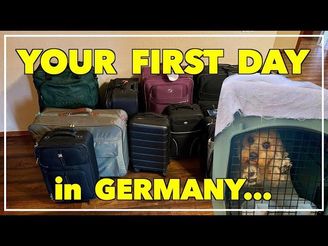 American's First Day in Germany New Military PCS Arrival to Frankfurt with Pets