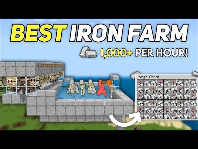 THE BEST IRON FARM in 1.20 (Minecraft Bedrock & PE)