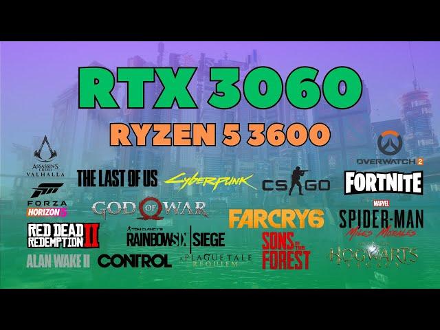 RTX 3060 + Ryzen 5 3600 // 17 Game Test (2024) // 1080p