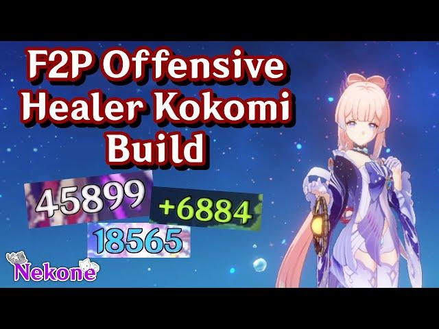 F2P Kokomi Offensive Healer Build! DMG, HEALING & HYDRO APP! | Genshin Impact