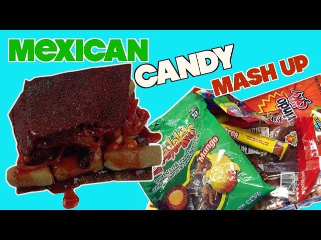 Mexican Candy MashUp - Making A Giant Size Candy Sandwich Using Candy From Mexico | Nextraker