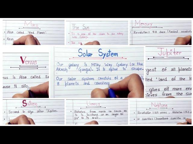 Few Lines on Solar System and Planet|All In One|Defination|About Planet And Solar System|Planets |