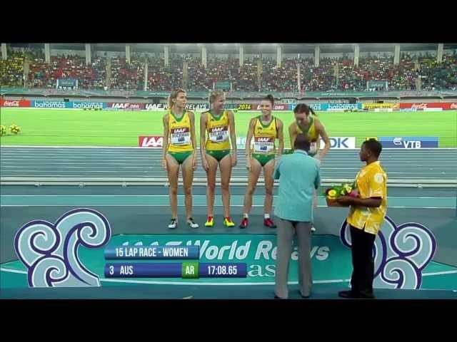 4 x 1500m W Kenya WR 16:33.58 / Australia AR 17:08.65