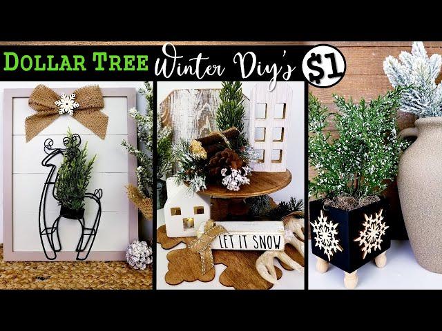 $1 WINTER HOME DECOR IDEAS | DOLLAR TREE NEUTRAL DIY'S