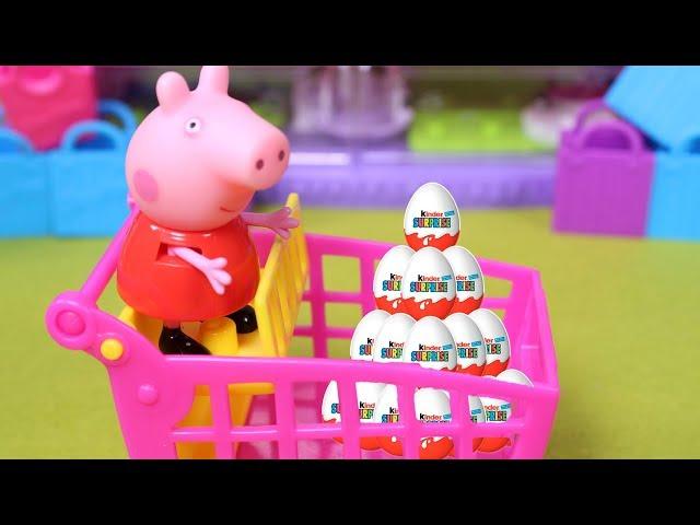  PEPPA PIG  Peppa y George hacen una super compra en el supermercado | Peppa pig en español