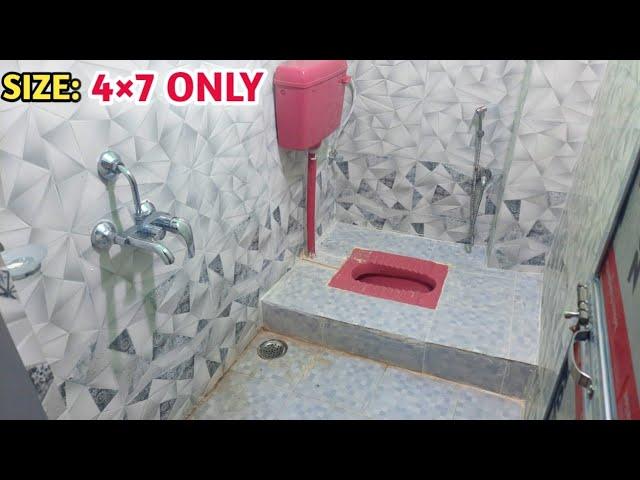 4'×7' Small Bathroom Design | Budget Bathroom | Bathroom Tile Design Ideas