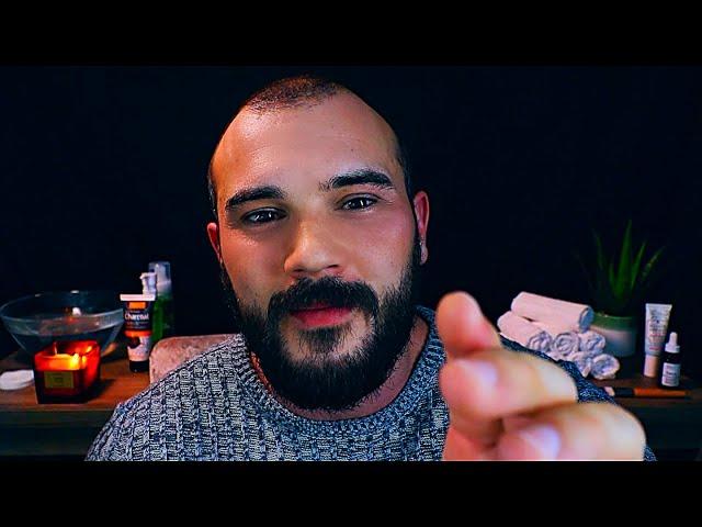 ASMR Very Gentle Face Treatment for Sleep ‍️ The Safest Place in ASMR | Male Personal Attention