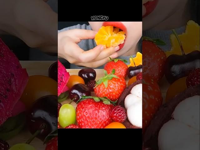 다양한 과일 먹방 exotic fruits 망고스틴, 귤, 키위, 용과, 산딸기, 체리  #shorts #mukbang #eating # #satisfying #먹방