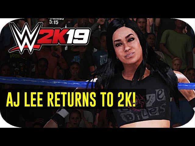 WWE 2K19 - AJ Lee Entrance, Signature, Finisher & Victory Scene! (2019)