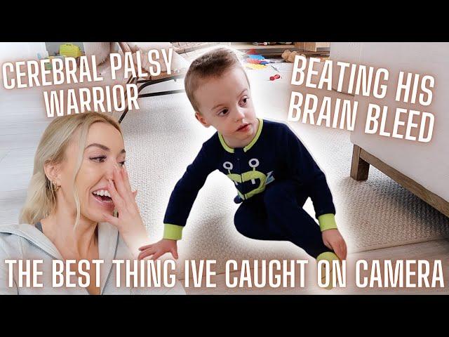 OUR DISABLED 3 YEAR OLD TRANSITIONING TO SITTING UP FROM HIS BELLY ON HIS OWN! | SO EMOTIONAL