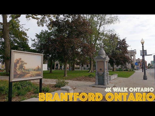 Downtown Brantford Ontario (October 2021): 4K Slow Walk Toronto & Ontario, Canada