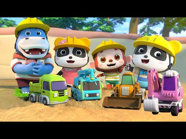 Excavator, Crane Truck, Loader | Construction Vehicles Song | Kids Song | BabyBus - Cars World