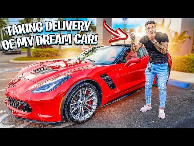 FINALLY PICKING UP MY DREAM CAR ! ( CORVETTE Z06 ) | BRAAP VLOGS