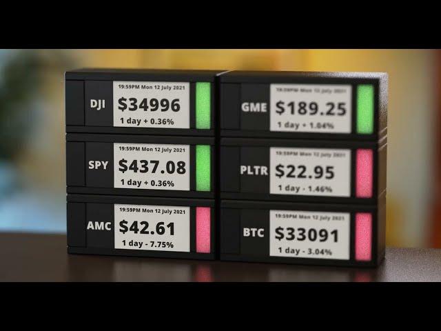 stock ticker display for home | TickrMeter A physical stock ticker on your desk - YouTube