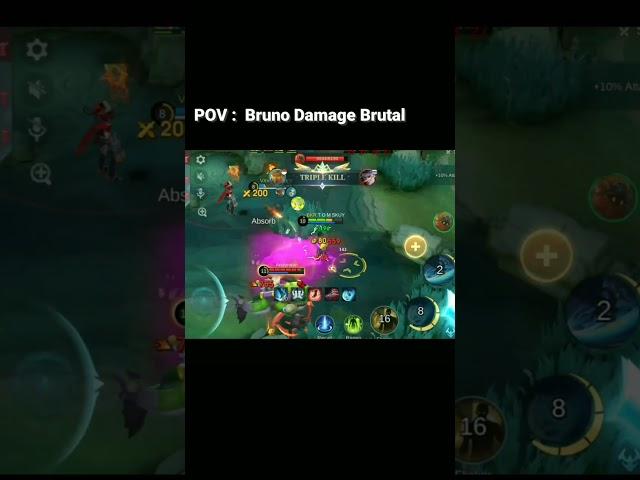 Damage Bruno Terlalu Sakit ! #mobilelegends #brunogoldlane #mlbb