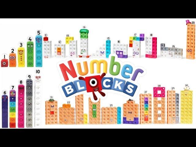 Numberblock Math Link Cubes 1-30 Compilation | Numberblocks Maths Activity Set 10, 11-20 and 21-30