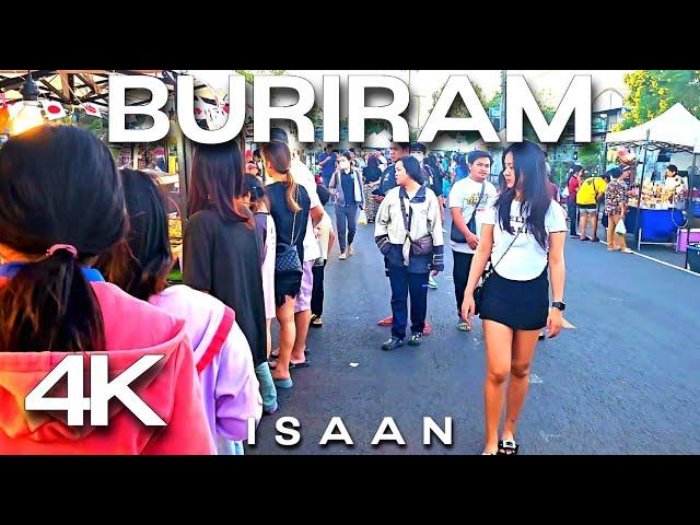 Welcome To Buriram! Isaan Vlog  - Thailand Nightlife [4k]