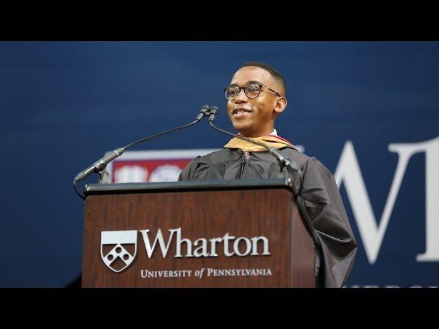 Dante Pearson, Student Speaker | Wharton MBA Graduation 2017