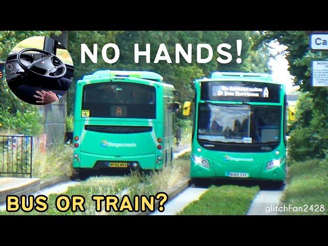 Self-Steering Buses on "Train Tracks" | Cambridgeshire Guided Busway (World's Longest)