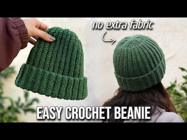 Easy Crochet Ribbed Beanie Tutorial for Beginners