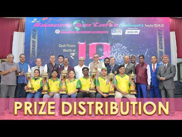 Prize Distribution Ceremony : 2nd Maharashtra Open Carrom Challenger's Trophy 2024-25