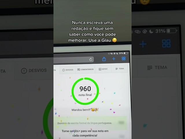Nunca escreva uma redação e fique sem saber como você pode melhorar! Use a Glau!