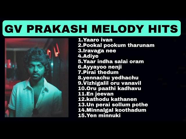 GV PRAKASH MELODY HITS PLAYLIST | ALL TIME FAVRT | NIGHT TIME MELODIES️