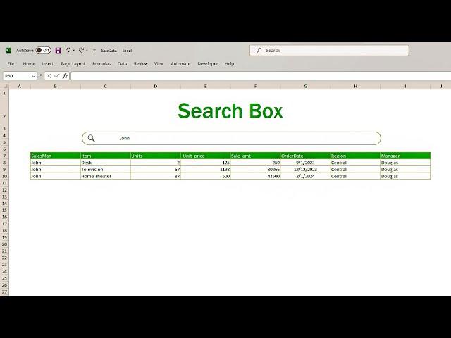 Excel: Create a Search Box in 3 Simple Steps!