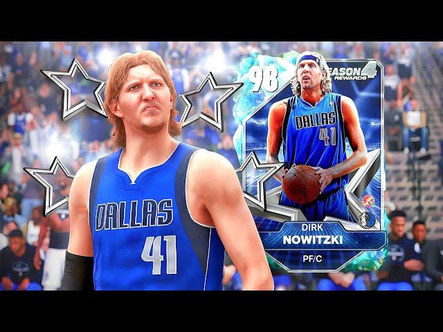 GALAXY OPAL DIRK NOWITZKI GAMEPLAY! SHOULD YOU PURCHASE THE SEASON PASS FOR DIRK IN NBA 2K25 MyTEAM?