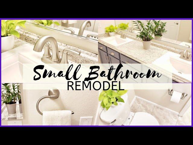 Small Bathroom Remodel on a budget Jack and Jill bathroom Decorate with plants | Ana Andrea Xoxo