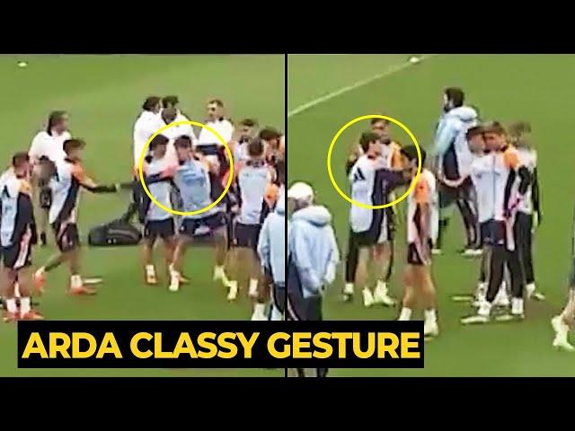 Humble Arda Güler greeting the Castilla players during training ahead Osasuna | Real Madrid News