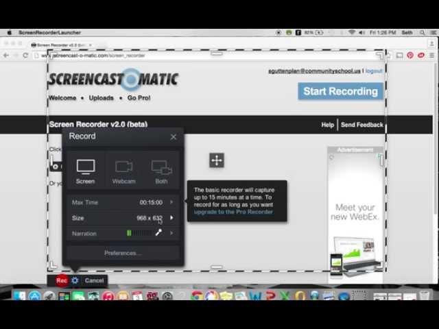 How to Make a Screencast with Screencast-o-matic.com