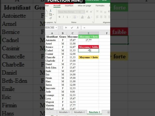 Microsoft Excel | Trois Fonctions à absolument connaître sur Excel #short #astuceexcel #excel