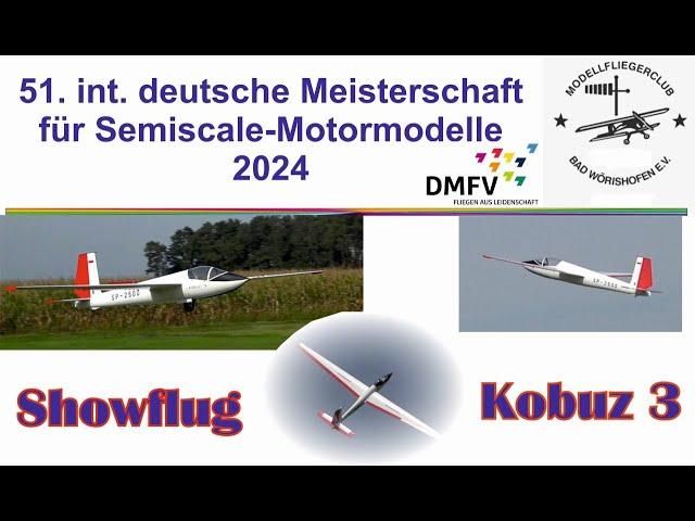 Showflug Kobuz 3 in Bad Wörishofen bei der DM für Semiscale Motorflugmodelle