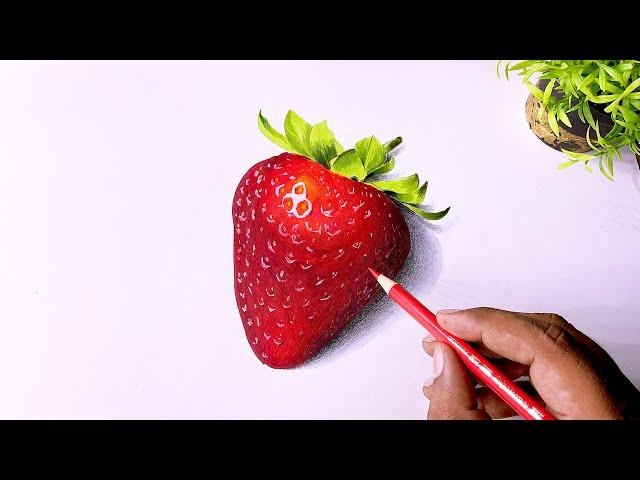 How to draw a Strawberry! Easy tutorial in steps!