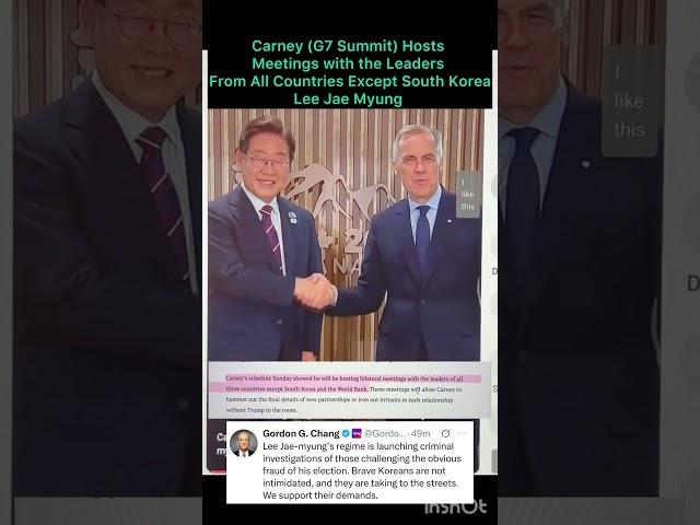 G7 Summit: Only Lee Jae Myung (South Korea) Got Excluded From Joining the Meetings Hosted by Carney