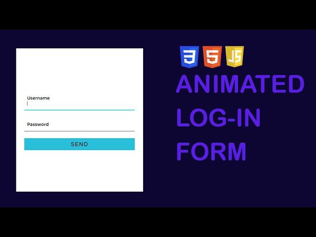 Animated Login Form | HTML, CSS, Javascript | Web Cifar 2020