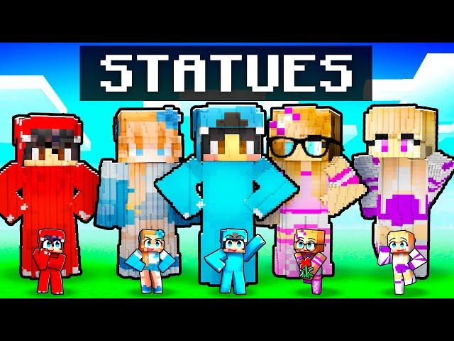 Minecraft CRAZY FAN GIRL FRIEND STATUE House Battle!