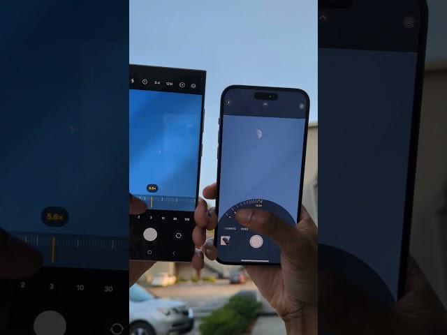 S23 Ultra VS IPhone 14 Pro Max - Daytime Moon Zoom Test