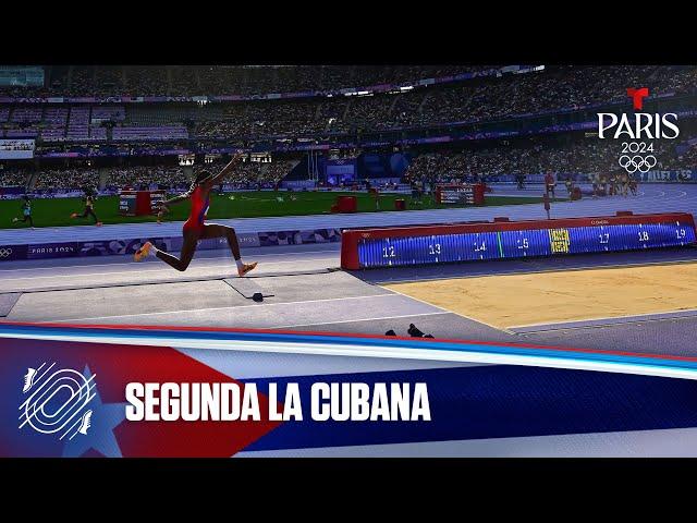 Liadagmis Povea, de Cuba, se ubica segunda en salto triple | Juegos Olímpicos París 2024