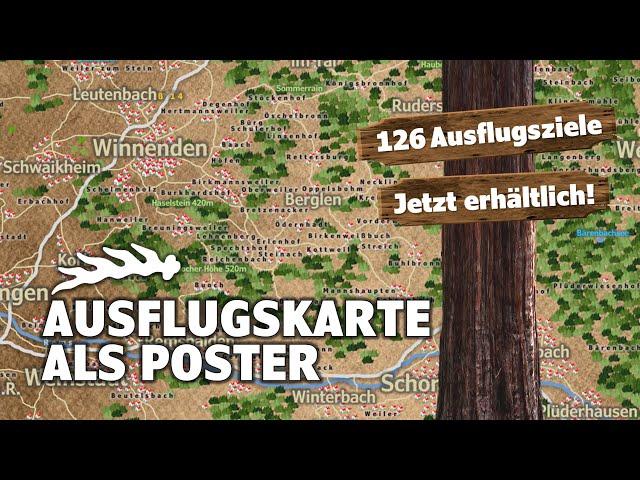 Die Ausflugskarte vom Rems-Murr-Kanal |  Landkarte | Poster