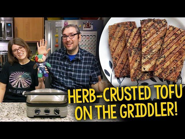 How To Make Smoky Herb-Crusted Tofu On The Griddler (Oil-Free, Vegan Recipe)