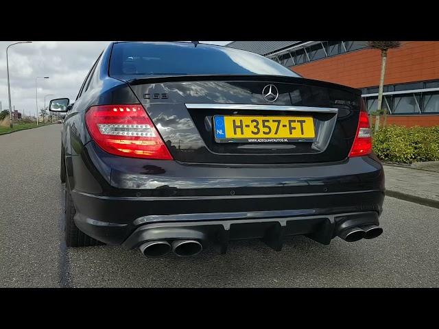 Mercedes C63 AMG 6.2 V8 Friedrich Exhaust Sound Downpipe Acceleration