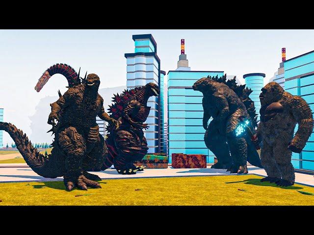 Godzilla and Kong Vs Godzilla Minus One and Shin Godzilla - Roblox Kaiju Universe