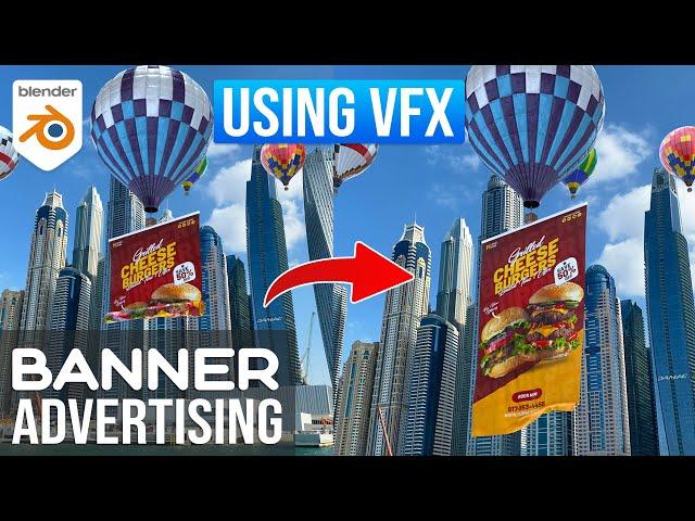 How To Create Banner Unroll CGI Ads Using VFX in Blender | Blender VFX Tutorial