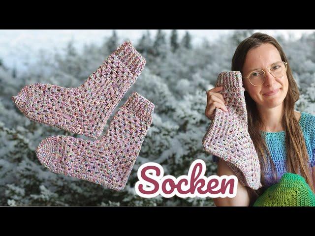 #199 Hexagon Socken häkeln | Anleitung | DIY | #kathrinchenkirschblüte